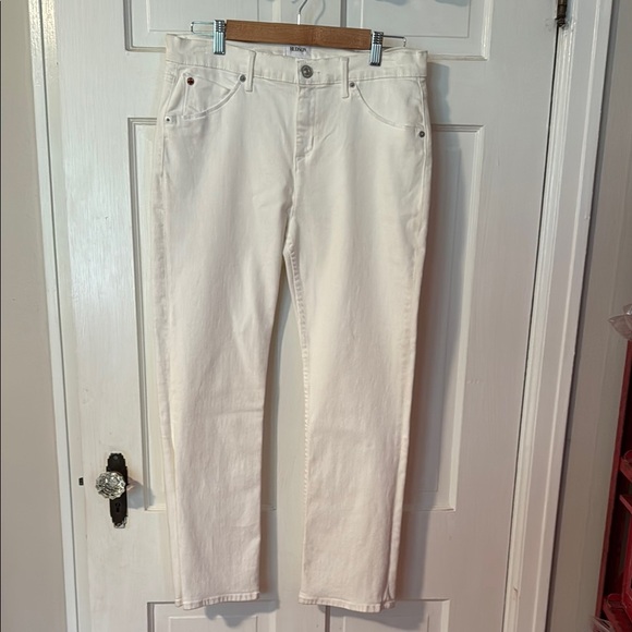 Hudson NWT Bailee Midrise Crop Baby Boot Women's White Jeans Size 32